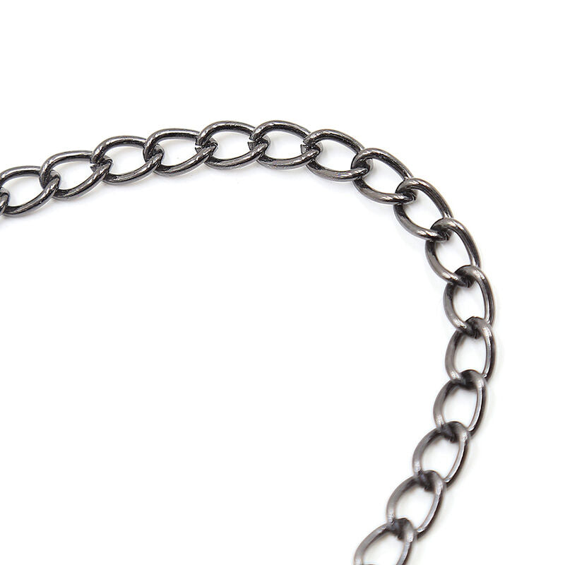 OHMAMA FETISH - METAL CLAMPS WITH BLACK CHAIN - NOCTURNA DESIRES
