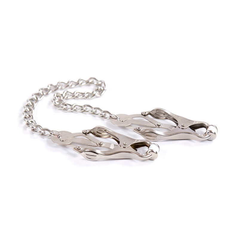 OHMAMA FETISH - METAL CLAMPS WITH CHAIN - NOCTURNA DESIRES