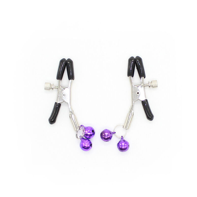 OHMAMA FETISH - NIPPLE Clamps WITH LILAC BELL - NOCTURNA DESIRES