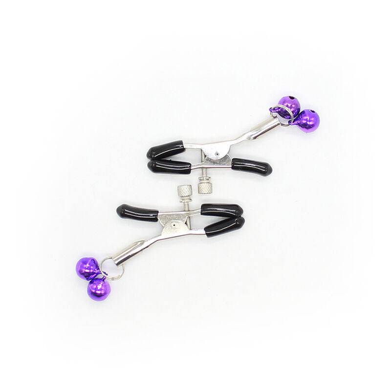 OHMAMA FETISH - NIPPLE Clamps WITH LILAC BELL - NOCTURNA DESIRES