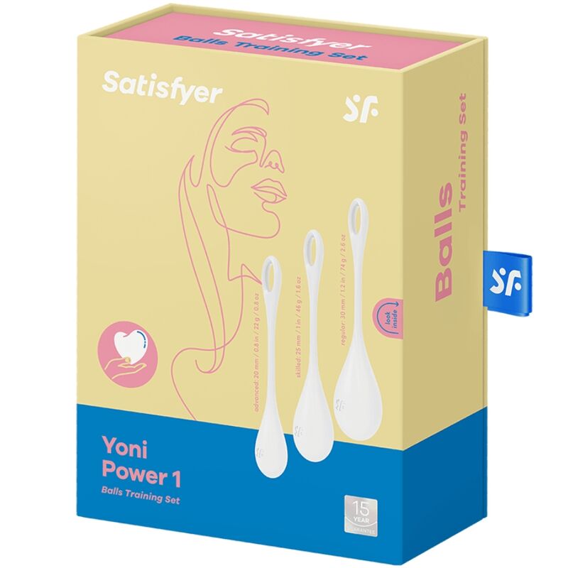 SATISFYER - YONI POWER 1 TRAINING SET WHITE - NOCTURNA DESIRES