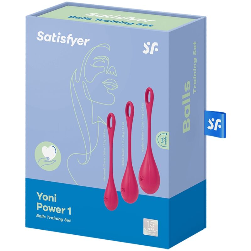 SATISFYER - YONI POWER 1 TRAINING SET RED - NOCTURNA DESIRES