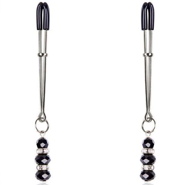 OHMAMA FETISH - NIPPLE Clamps WITH CRYSTAL STONES - NOCTURNA DESIRES