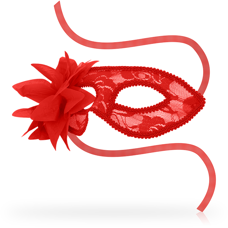 OHMAMA - MASKS MASKS WITH LACE AND RED FLOWER - NOCTURNA DESIRES