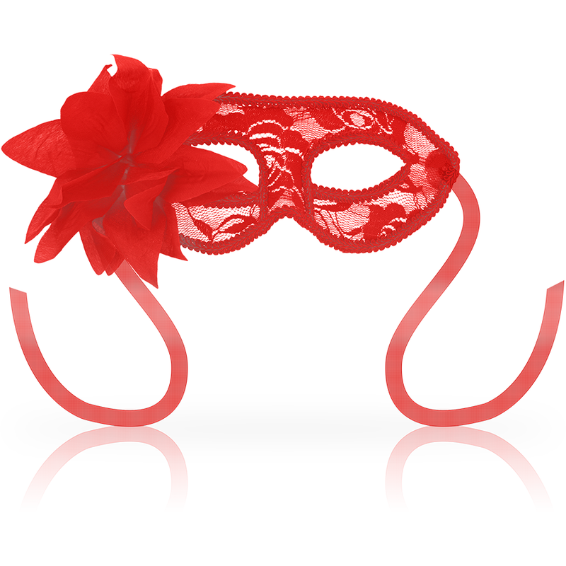 OHMAMA - MASKS MASKS WITH LACE AND RED FLOWER - NOCTURNA DESIRES