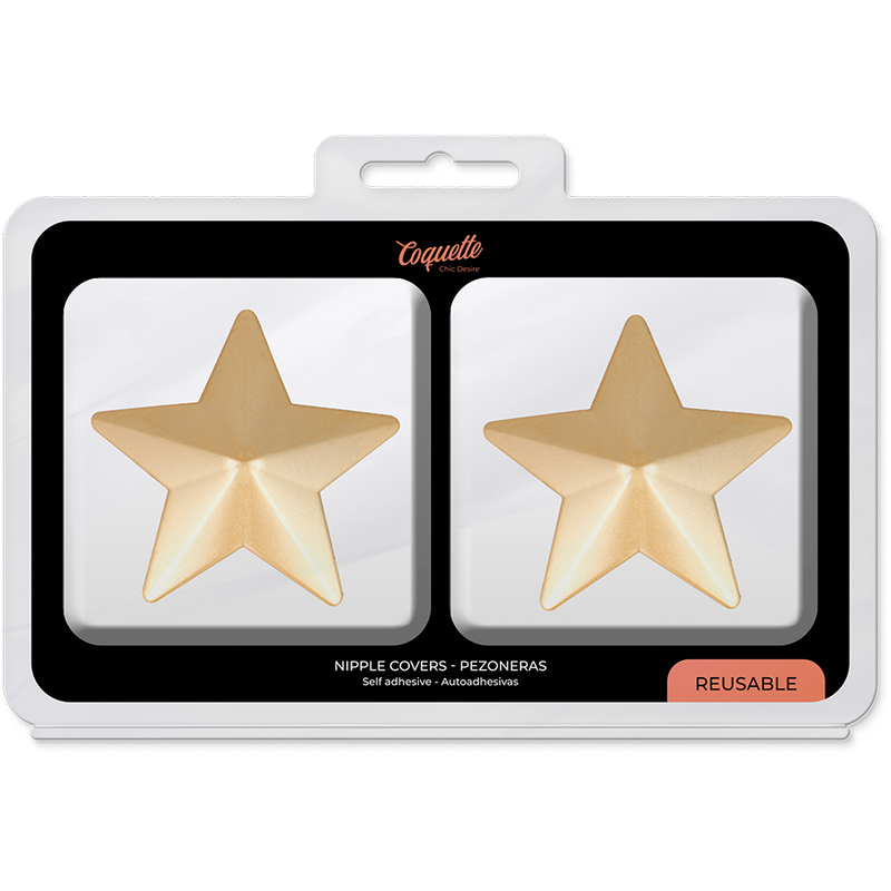 COQUETTE CHIC DESIRE - NIPPLE COVERS GOLDEN STARS - NOCTURNA DESIRES