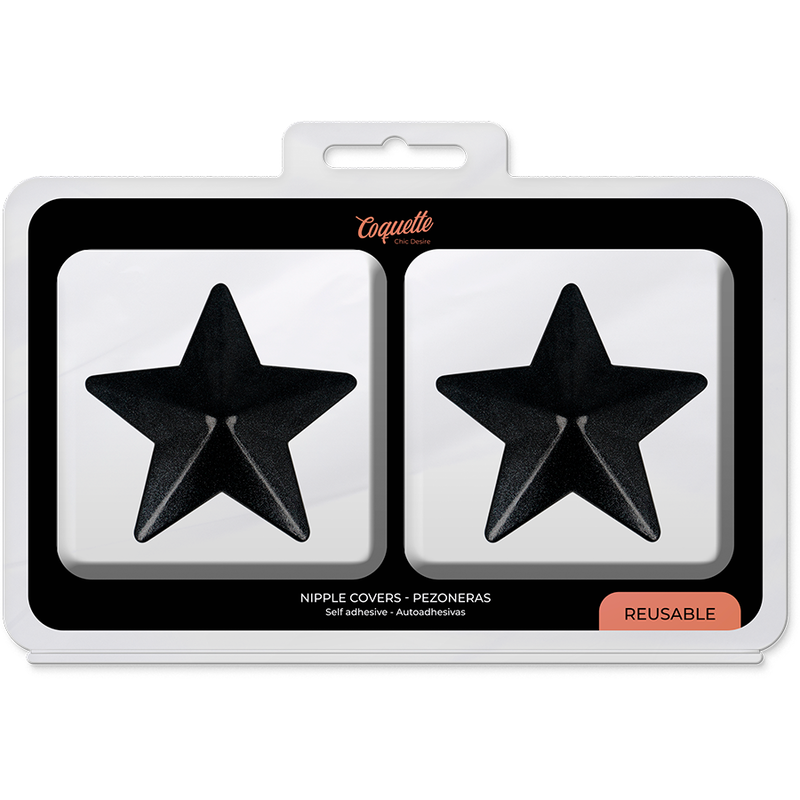 COQUETTE CHIC DESIRE - NIPPLE COVERS BLACK STARS - NOCTURNA DESIRES