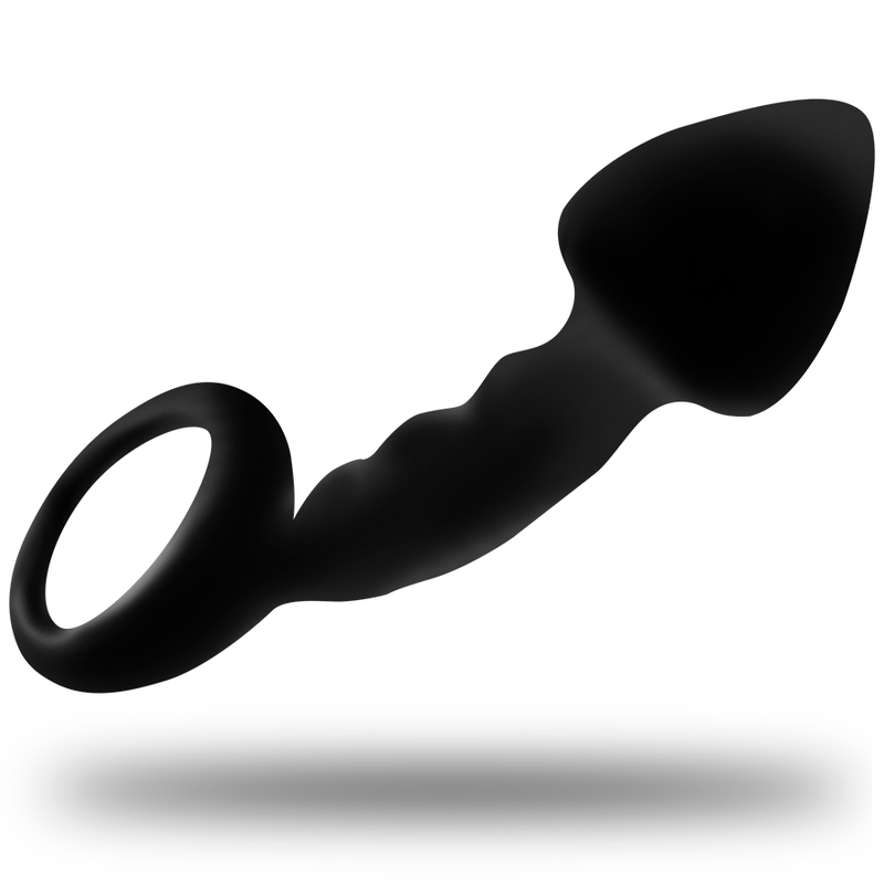 OHMAMA - RIBBED ANAL PLUG WITH RING - NOCTURNA DESIRES