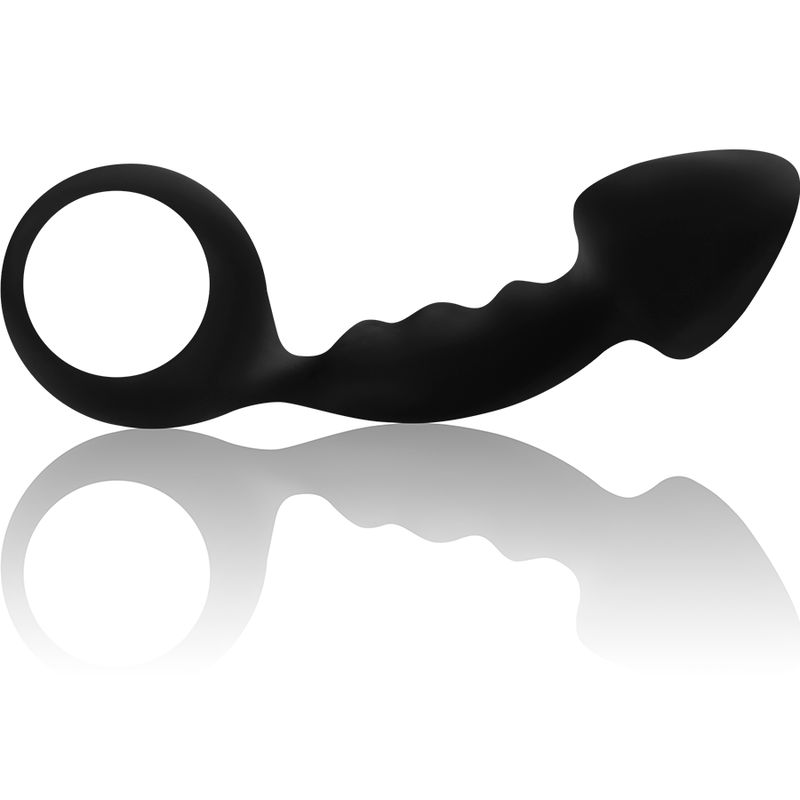 OHMAMA - RIBBED ANAL PLUG WITH RING - NOCTURNA DESIRES