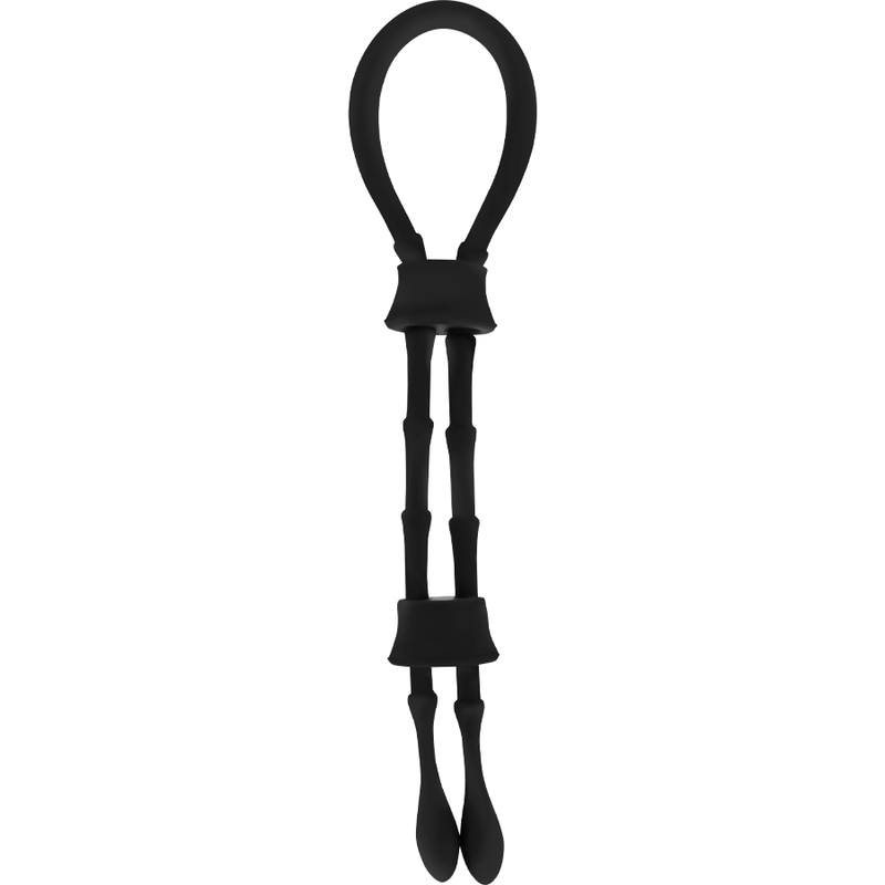 OHMAMA FETISH - SILICONE CORD-COCK AND TESTICLES RING - NOCTURNA DESIRES