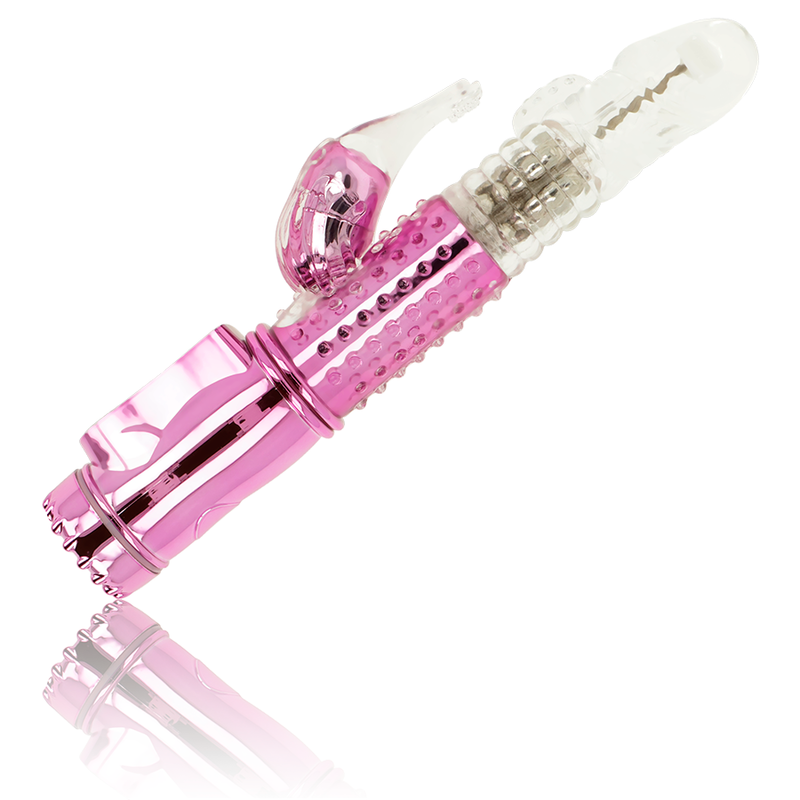 OHMAMA - VIBRATOR WITH ROTATION FUNCTION AND CLITORIS STIMULATOR - NOCTURNA DESIRES