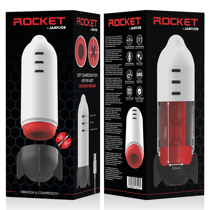 JAMYJOB - ROCKET MASTURBATOR SOFT COMPRESSION TECH AND VIBRATION - NOCTURNA DESIRES
