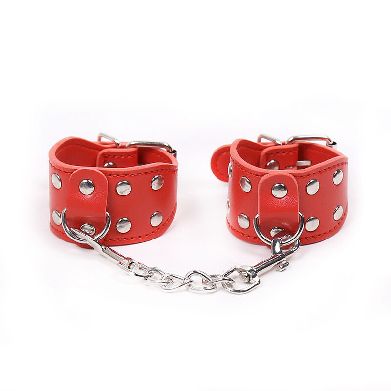 OHMAMA FETISH - ADJUSTABLE HANDCUFFS WITH METAL CHAIN - NOCTURNA DESIRES