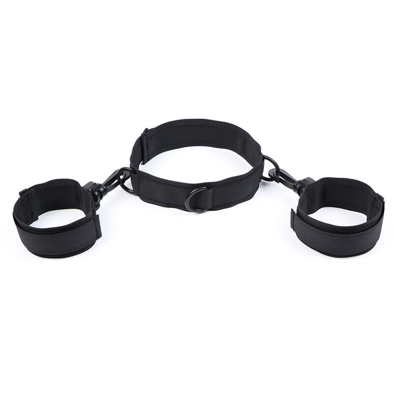 OHMAMA FETISH - NYLON HANDCUFFS AND COLLAR - NOCTURNA DESIRES