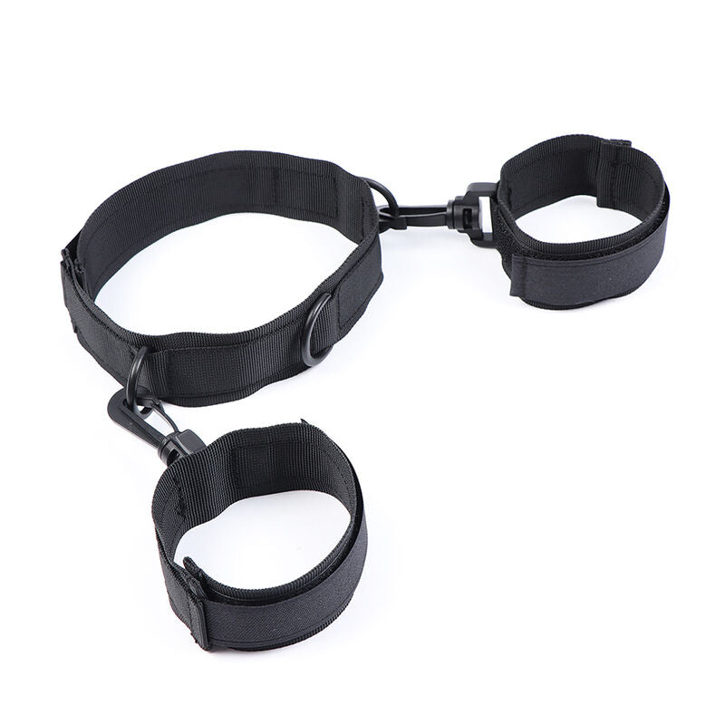 OHMAMA FETISH - NYLON HANDCUFFS AND COLLAR - NOCTURNA DESIRES