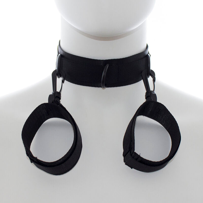 OHMAMA FETISH - NYLON HANDCUFFS AND COLLAR - NOCTURNA DESIRES