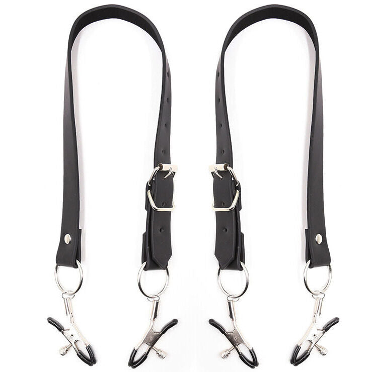 OHMAMA FETISH - CLITORIS CLAMPS WITH LEG STRAPS - NOCTURNA DESIRES