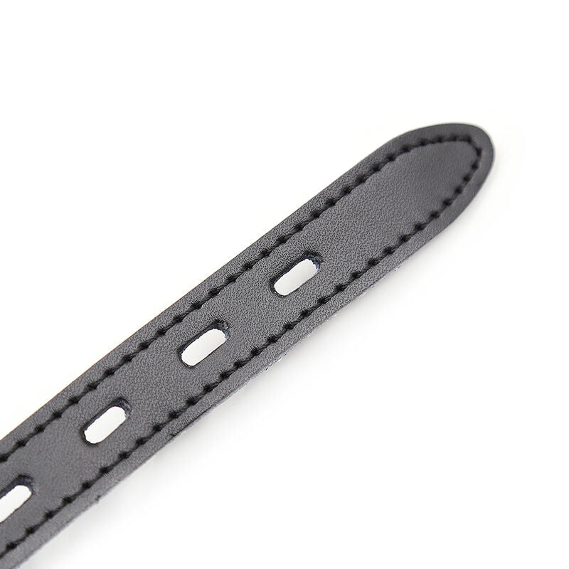 OHMAMA FETISH - SILICONE BALL GAG WITH LEATHER BELT (PADLOCK INCLUDED) - NOCTURNA DESIRES