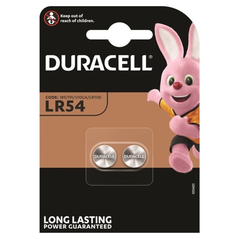 DURACELL - ALKALINE BUTTON BATTERY LR54 LR1130 AG10 1,5V 2 UNIT - NOCTURNA DESIRES
