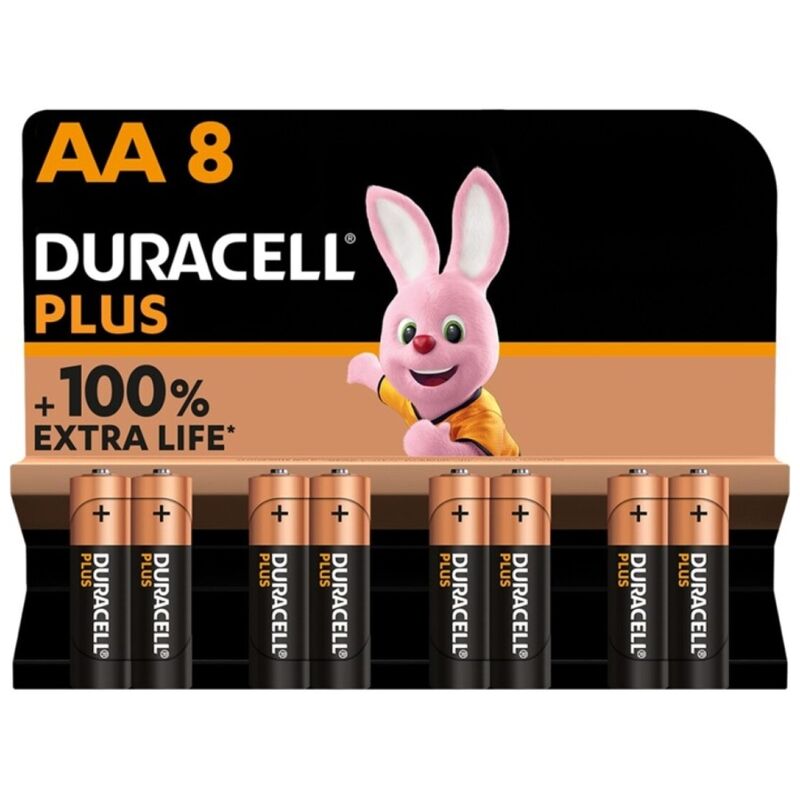 DURACELL - PLUS POWER 100 ALKALINE BATTERY AA LR6 8 UNIT - NOCTURNA DESIRES