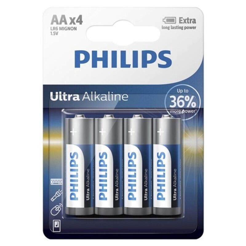 PHILIPS - ULTRA ALKALINE BATTERY AA LR6 4 UNIT - NOCTURNA DESIRES