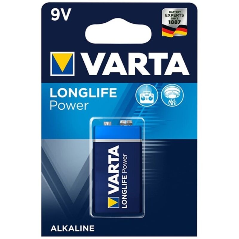 VARTA - LONGLIFE POWER ALKALINE BATTERY 9V LR61 1 UNIT - NOCTURNA DESIRES