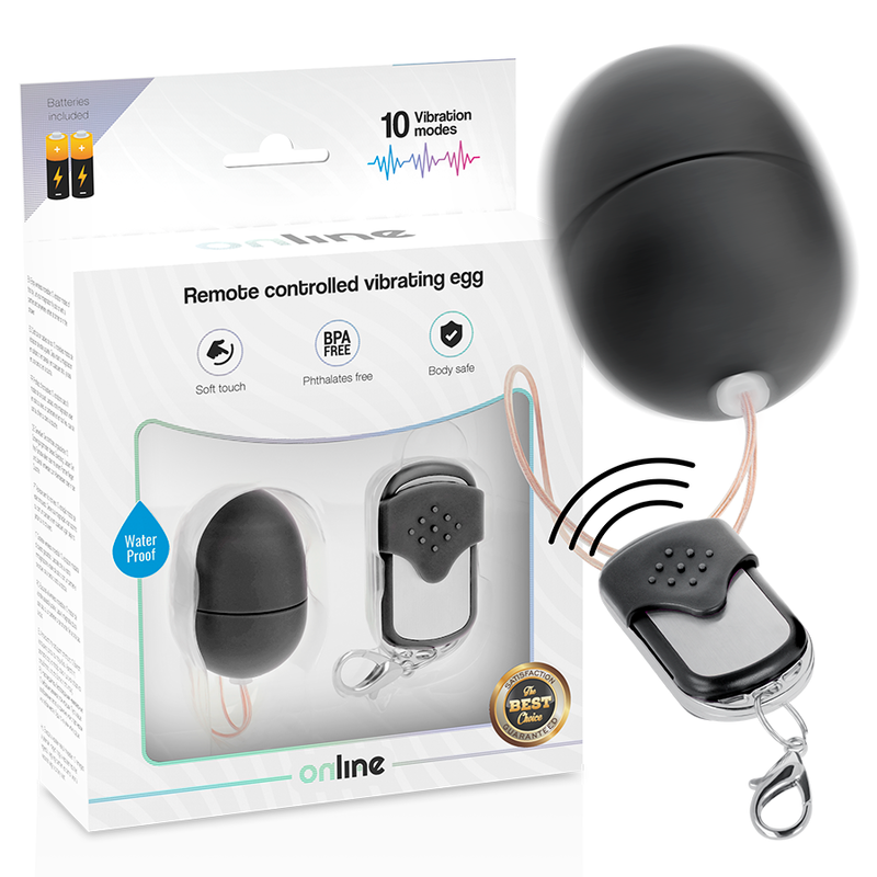 ONLINE - REMOTE CONTROL VIBRATING EGG S BLACK - NOCTURNA DESIRES
