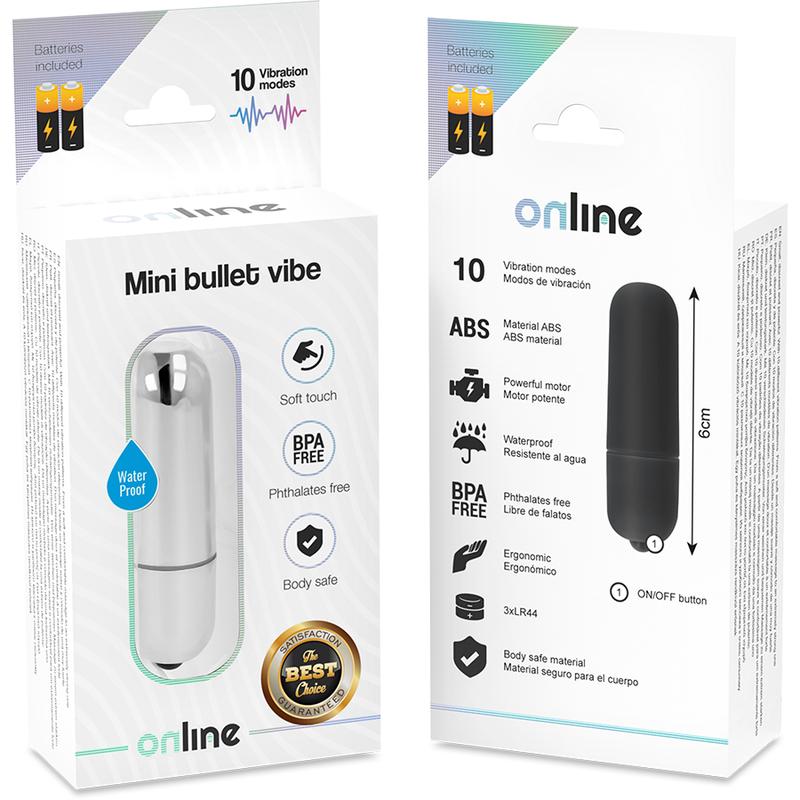 ONLINE - MINI BULLET VIBE SILVER - NOCTURNA DESIRES