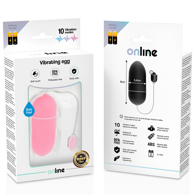 ONLINE - WATERPROOF VIBRATING EGG PINK - NOCTURNA DESIRES