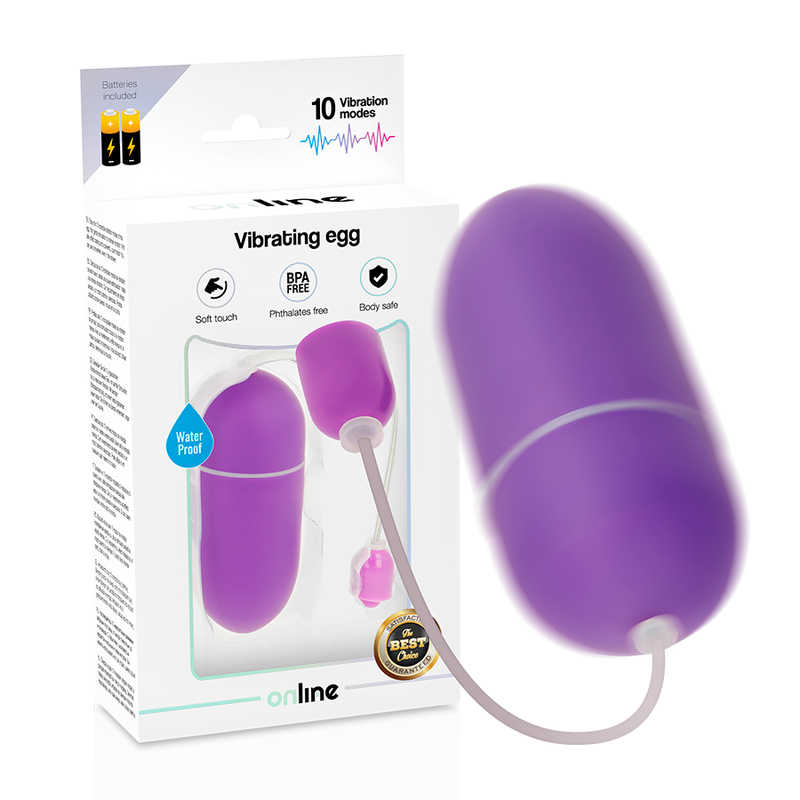 ONLINE - WATERPROOF VIBRATING EGG PURPLE - NOCTURNA DESIRES