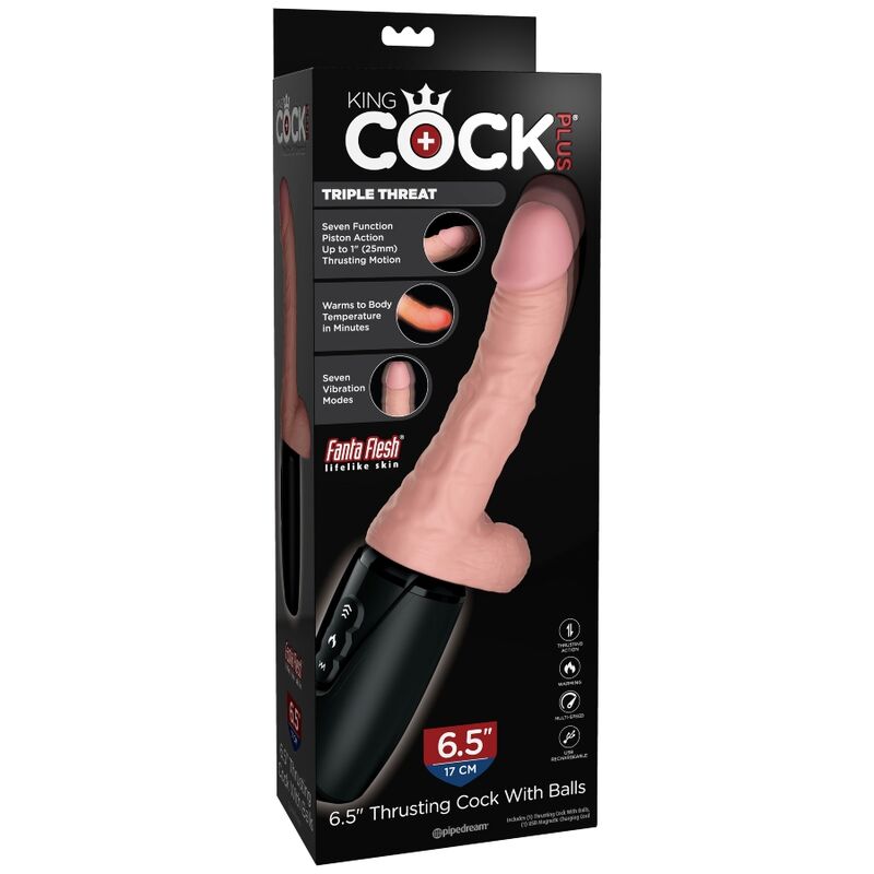 KING COCK - PLUS TRIPLE THREAT LIGHT SKIN TONE - NOCTURNA DESIRES