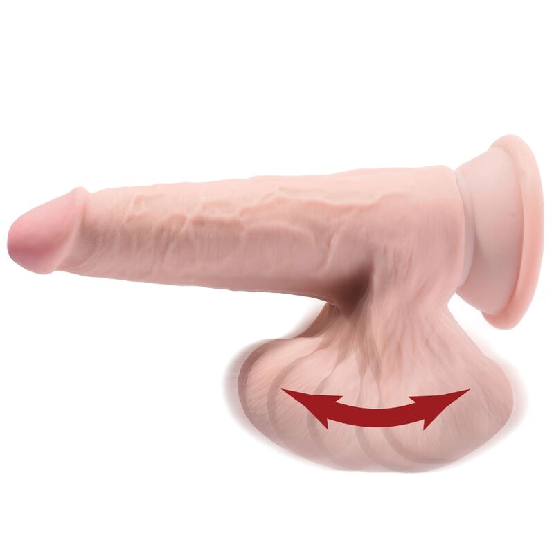 KING COCK - PLUS 3D DILDO SWINGING BALLS 20.3 CM - NOCTURNA DESIRES