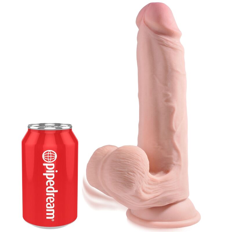 KING COCK - PLUS 3D DILDO SWINGING BALLS 20.3 CM - NOCTURNA DESIRES