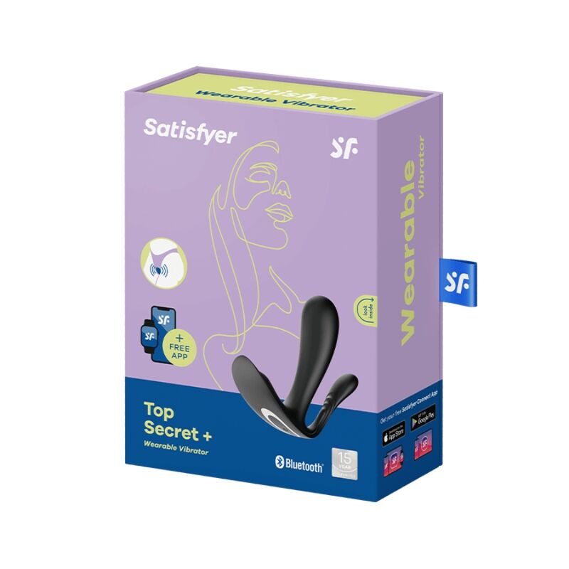 SATISFYER - TOP SECRET + VIBRATOR BLACK - NOCTURNA DESIRES