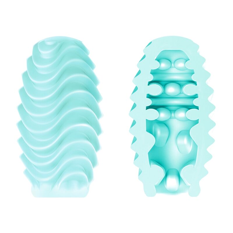 PRETTY LOVE - TURQUOISE DOUBLE SIDED MASTURBATOR EGG - NOCTURNA DESIRES