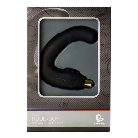 ROCKS-OFF - RUDE-BOY MALE G-SPOT MASSAGER 7 V BLACK ROCKS-OFF NOCTURNA DESIRES