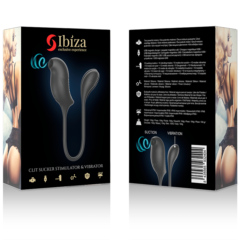IBIZA - MAGIC CLITORIS SUCTION AND VIBRATION STIMULATOR - NOCTURNA DESIRES