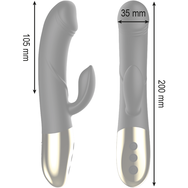 IBIZA - POWERFUL ANATOMICAL VIBRATOR WITH RABBIT - NOCTURNA DESIRES
