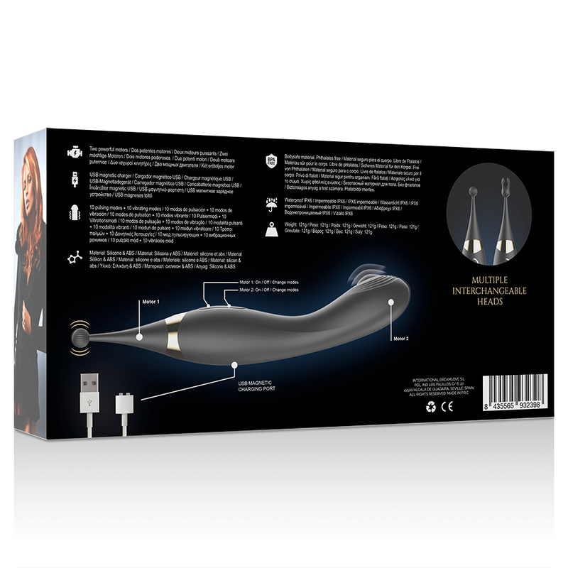 IBIZA - INTERCHANGEABLE CLITORAL STIMULATOR AND PULSATION G SPOT VIBRATOR - NOCTURNA DESIRES