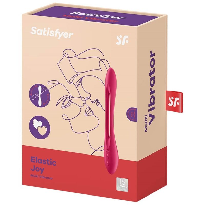 SATISFYER - ELASTIC JOY MULTI VIBRATOR RED - NOCTURNA DESIRES
