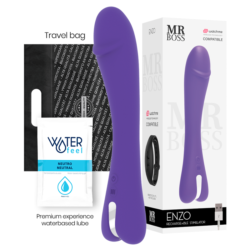 MR BOSS - ENZO VIBRATOR WATCHME WIRELESS TECHONOLOGY COMPATIBLE - NOCTURNA DESIRES