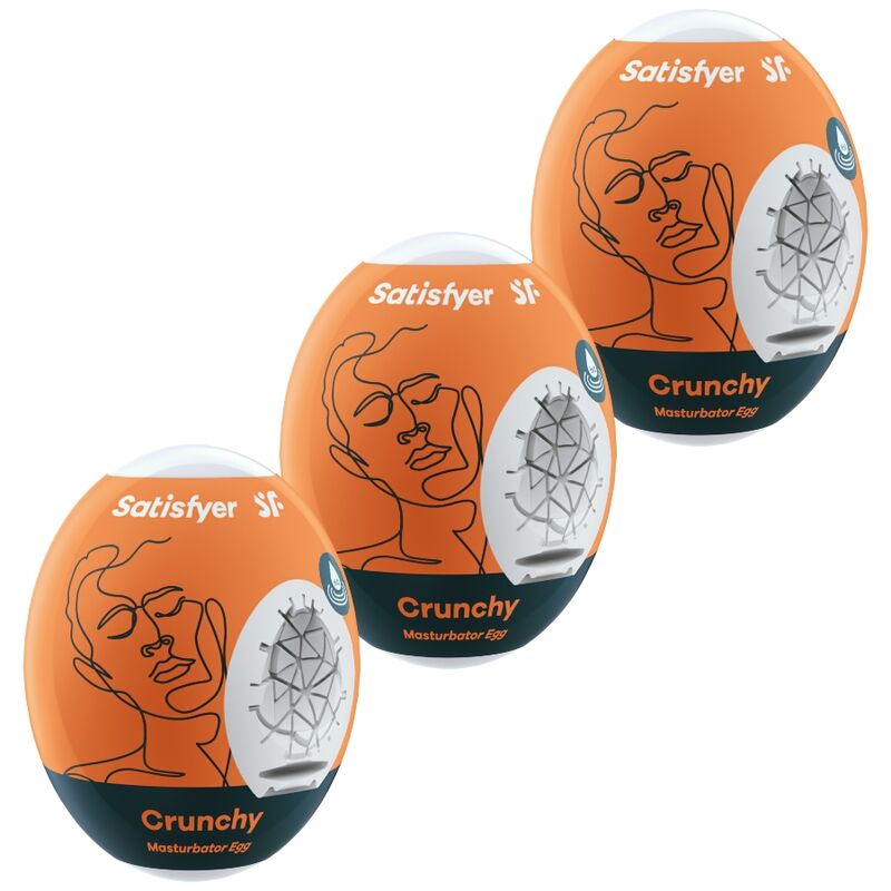 SATISFYER - 3 MASTURBATOR EGGS CRUNCHY - NOCTURNA DESIRES