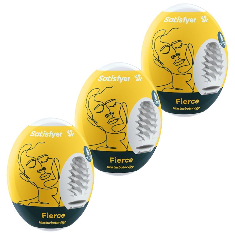 SATISFYER - 3 MASTURBATOR EGGS FIERCE - NOCTURNA DESIRES