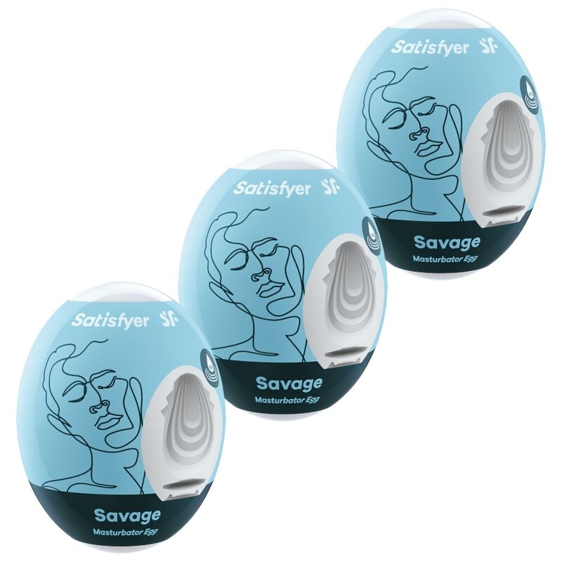 SATISFYER - 3 MASTURBATOR EGGS SAVAGE - NOCTURNA DESIRES