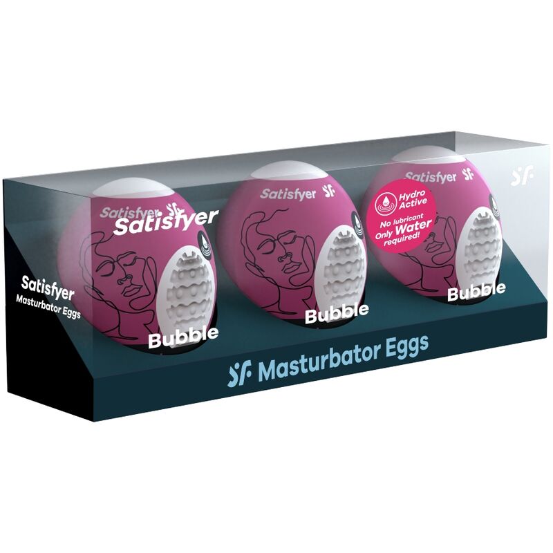 SATISFYER - 3 MASTURBATOR EGGS BUBBLE - NOCTURNA DESIRES