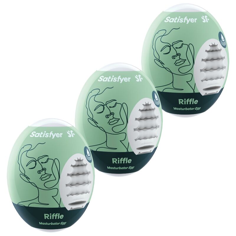 SATISFYER - 3 MASTURBATOR EGGS RIFFLE - NOCTURNA DESIRES