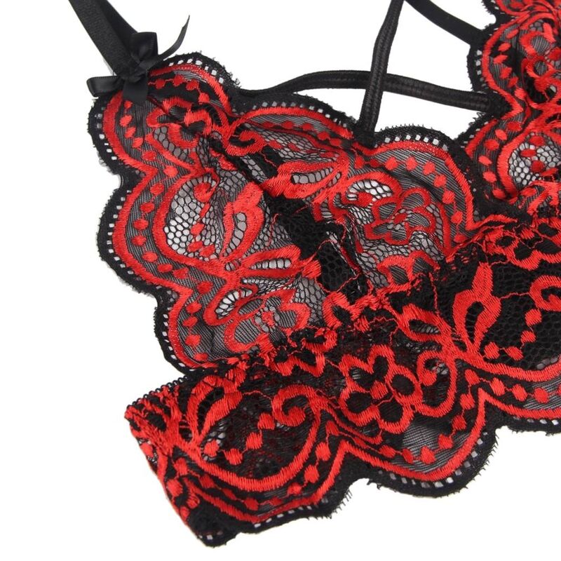 SUBBLIME - SET TWO PIECES SET LACE TOP AND PANTIES S/M - NOCTURNA DESIRES