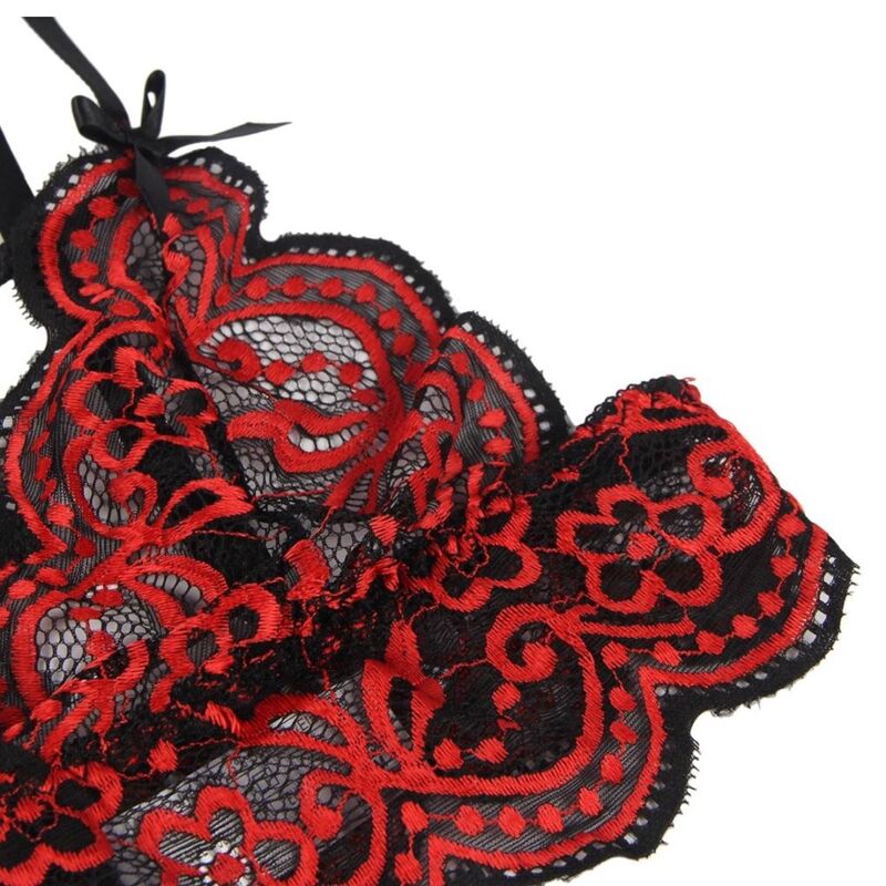 SUBBLIME - SET TWO PIECES SET LACE TOP AND PANTIES L/XL - NOCTURNA DESIRES