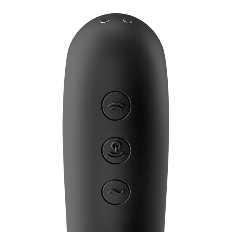 SATISFYER - DUAL KISS AIR PULSE VIBRATOR BLACK - NOCTURNA DESIRES