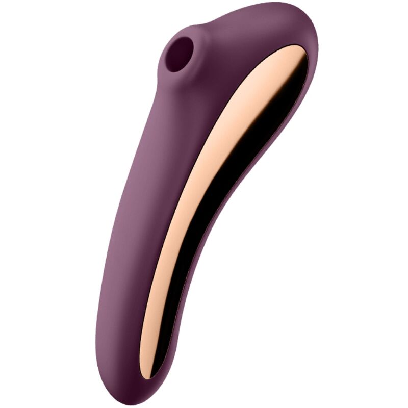 SATISFYER - DUAL KISS AIR PULSE VIBRATOR WINE RED - NOCTURNA DESIRES